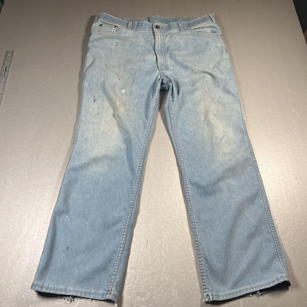 Vintage Levi's Jeans Mens 40(38)x32 light Wash USA Orange Tab Distressed Skosh